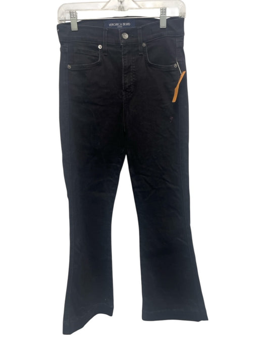 Veronica Beard Jeans Size 27 Black Cotton & Polyester Ankle Flare Jeans Black / 27