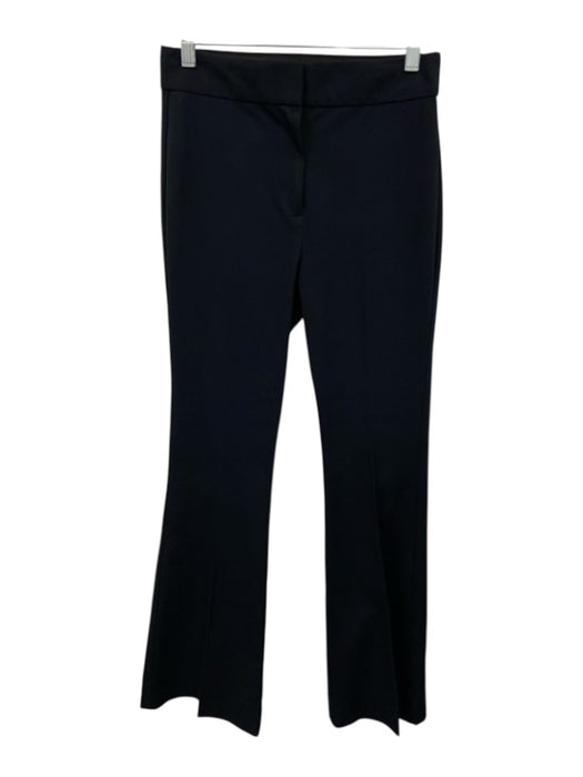 Derek Lam 10 Crosby Size 4 Black Cotton Blend pleat front Mid Rise Flare Pants Black / 4