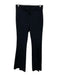 Derek Lam 10 Crosby Size 4 Black Cotton Blend pleat front Mid Rise Flare Pants Black / 4
