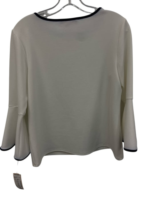 Jude Connally Size S White & Black Polyester Blend Contrast Piping Top White & Black / S
