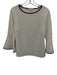 Jude Connally Size S White & Black Polyester Blend Contrast Piping Top White & Black / S