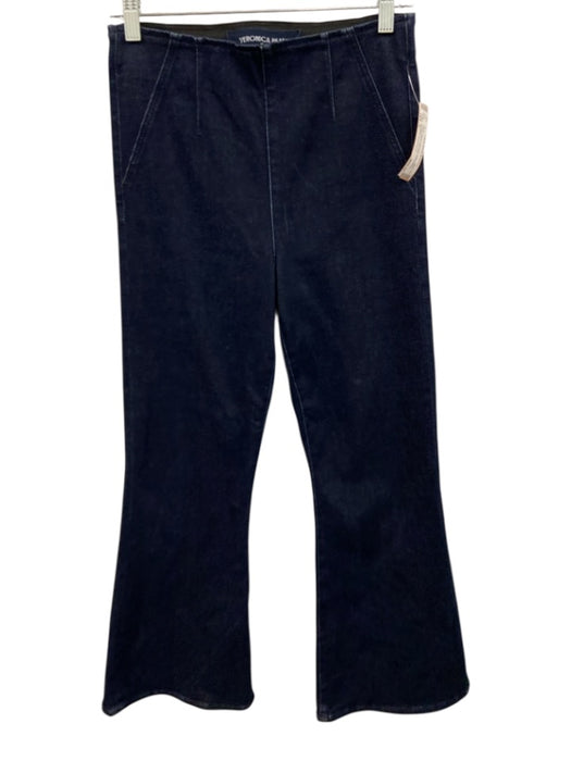 Veronica Beard Jeans Size S Indigo Blue Cotton Blend High Rise Wide Leg Jeans Indigo Blue / S