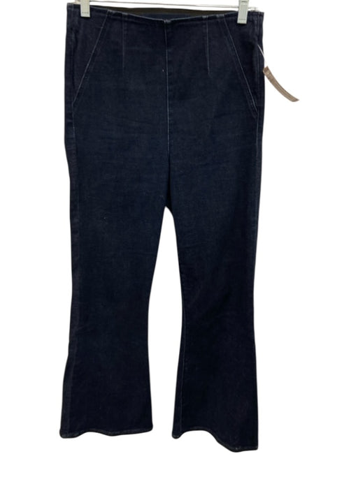 Veronica Beard Jeans Size S Indigo Blue Cotton Blend High Rise Wide Crop Jeans Indigo Blue / S