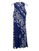 CK Bradley Size S Blue & White Cotton Blend Printed Sleeveless Zip Back Dress Blue & White / S