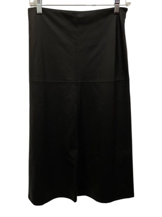 MaxMara Size S Black Polyester Zip Close faux leather A Line Skirt Black / S