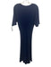 Derek Lam 10 Crosby Size S Navy Viscose Blend V Neck Twist Front Pleats Dress Navy / S