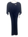 Derek Lam 10 Crosby Size S Navy Viscose Blend V Neck Twist Front Pleats Dress Navy / S