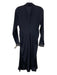 Veronica Beard Size 4 Navy & white Silk Blend Button Front Printed Dress Navy & white / 4