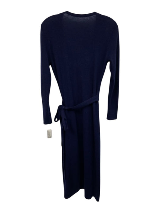 Diane Von Furstenberg Size Est. M/L Navy Blue Wool & Cashmere Wrap Sweater Navy Blue / Est. M/L
