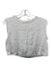 Nonchalant The Label Graystone & Pearl Silk Round Neck Sleeveless Crop Top