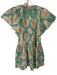 Ulla Johnson Size 2 Sage Green & Beige Cotton Short Sleeve Tie Dye Dress Sage Green & Beige / 2