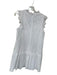Rebecca Taylor Size 8 White Cotton Eyelet Back Zip Ruffle sleeve Dress White / 8