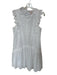 Rebecca Taylor Size 8 White Cotton Eyelet Back Zip Ruffle sleeve Dress White / 8