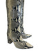 Paris Texas Shoe Size 38.5 Black & Cream Leather Pointed Toe Snake Skin Boots Black & Cream / 38.5