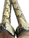 Paris Texas Shoe Size 38.5 Black & Cream Leather Pointed Toe Snake Skin Boots Black & Cream / 38.5