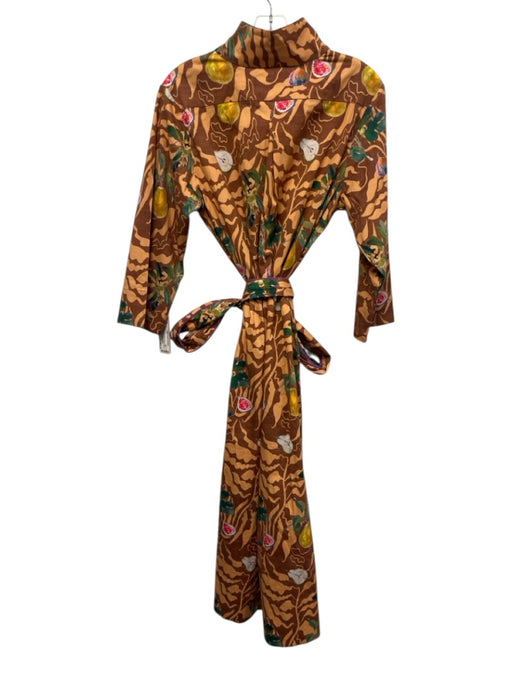 Holly Shae Design Size S/M orange, green, brown Cotton Long Sleeve Fruit Dress orange, green, brown / S/M