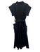 Julia Amory Size Medium Black Cotton Blend Cap Sleeve Gathered Dress Black / Medium