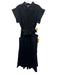 Julia Amory Size Medium Black Cotton Blend Cap Sleeve Gathered Dress Black / Medium