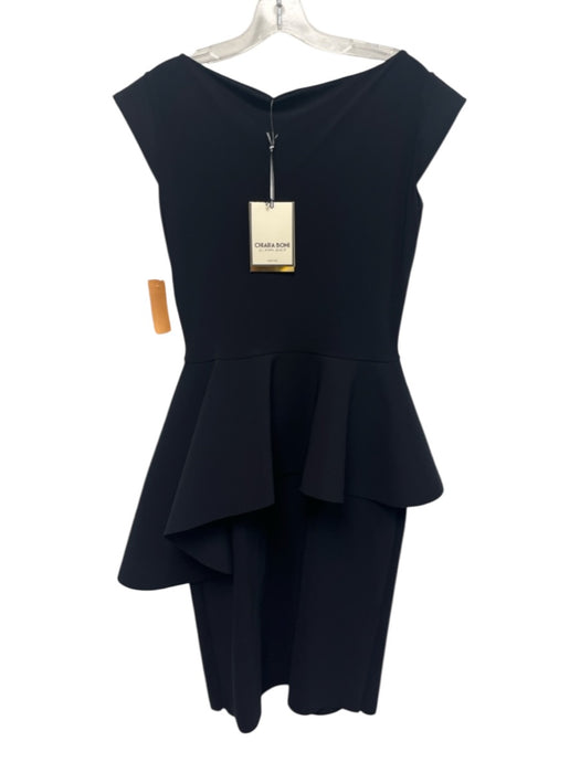 Chiara Boni La Petite Robe Size 10/46 Black Polyamide Blend Cap Sleeve Dress Black / 10/46