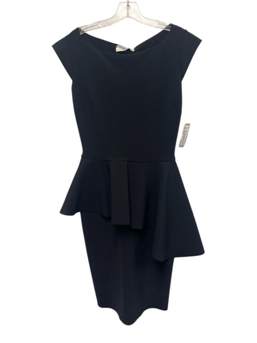 Chiara Boni La Petite Robe Size 10/46 Black Polyamide Blend Cap Sleeve Dress Black / 10/46