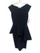 Chiara Boni La Petite Robe Size 10/46 Black Polyamide Blend Cap Sleeve Dress Black / 10/46
