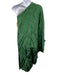 Silvia Tcherassi Size Large Green Viscose One Shoulder Abstract Print Midi Dress Green / Large