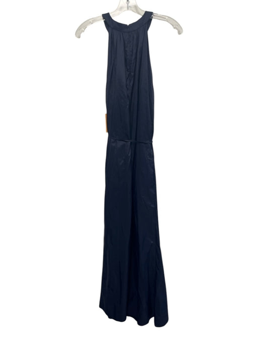 Staud Size Medium Navy Blue Nylon Sleeveless Gathered Pockets Maxi Dress Navy Blue / Medium