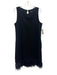J. McLaughlin Size Medium Black Rayon Blend Sleeveless Feather Trim Sheath Dress Black / Medium
