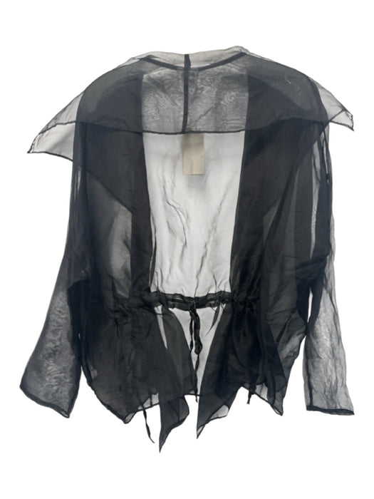 Planet by Lauren G Size One Size Black Silk Long Sleeve Drawstring Jacket Black / One Size
