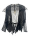 Planet by Lauren G Size One Size Black Silk Long Sleeve Drawstring Jacket Black / One Size