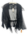 Planet by Lauren G Size One Size Black Silk Long Sleeve Drawstring Jacket Black / One Size