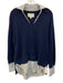 Brochu Walker Size Small Blue & White Wool Blend Long Sleeve Striped Sweater Blue & White / Small