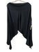 Kes Size Small Navy Blue Silk Boat Neck Satin Poncho Top Navy Blue / Small