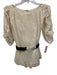 3.1 Phillip Lim Size 4 Cream White & Black Silk Long puff sleeve Pleated Top Cream White & Black / 4