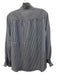 Tuckernuck Size Medium Blue & White Polyester Long Sleeve Striped Ruffles Top Blue & White / Medium