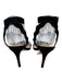Loeffler Randall Shoe Size 9 Black Leather Suede Ankle Strap Scalloped Sandals Black / 9