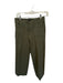 Maeve Size 27P Olive Green Viscose Blend High Waist Wide Leg Pants Olive Green / 27P