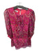 Tibi Size 4 Pink & Purple Silk Long Sleeve Paisley Ruffles Dress Pink & Purple / 4