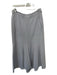 Tibi Size S Light Gray High Waist Stitching Detail Flare Midi Skirt Light Gray / S