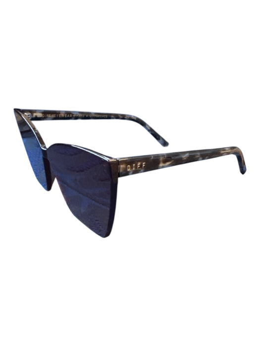 Diff Brown Acetate Cat Eye Tortoise Shell Oversized Sunglasses Brown