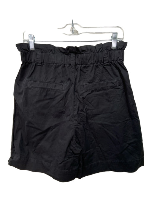 Everlane Size M Black Cotton Elastic Waist High Rise Paper Bag Waist Shorts Black / M