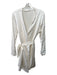 Lily Silk Size L White Silk Long Sleeve Open Front Tie Detail Sash Inc Robe White / L