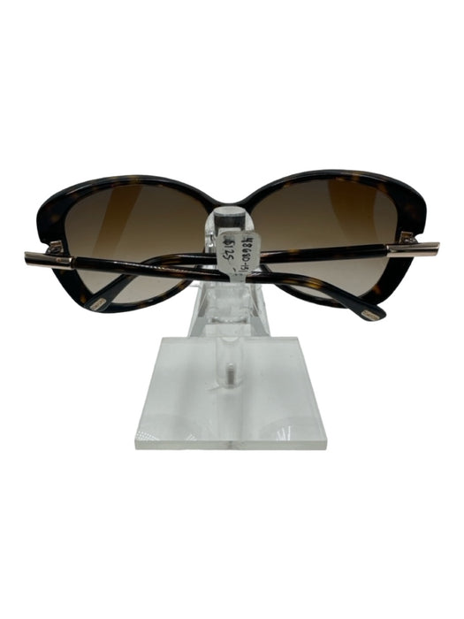 Tom Ford Brown Plastic Gold Detail Tortoise Box Inc. Sunglasses Brown