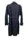 MNG Size S Black Trench Double Breast Belted Collar Coat Black / S