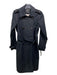 MNG Size S Black Trench Double Breast Belted Collar Coat Black / S