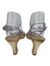 Reformation Shoe Size 9 Gold & Silver Leather Strappy Block Heel Sandals Gold & Silver / 9