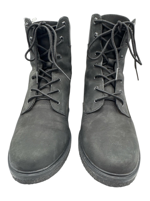 Timberland Shoe Size 9 Black Leather & Textile Upper Lace Up Combat Ankle Boots Black / 9