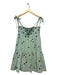 Tanya Taylor Size S Aqua & Black Cotton Embroidered Spaghetti Strap Dress Aqua & Black / S