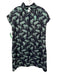 Ann Mashburn Size L Black & Green Polyester Blend Big Cat Print Cap Sleeve Dress Black & Green / L
