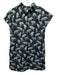 Ann Mashburn Size L Black & Green Polyester Blend Big Cat Print Cap Sleeve Dress Black & Green / L